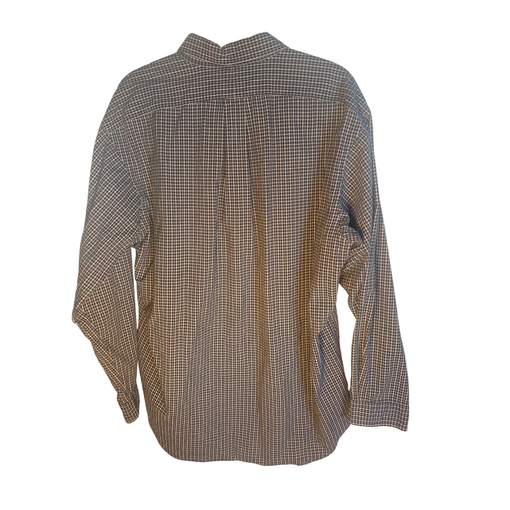 Ralph Lauren Blair Brown Check Shirt Large Old Money Preppy Country Club Cotton - Picture 10 of 10